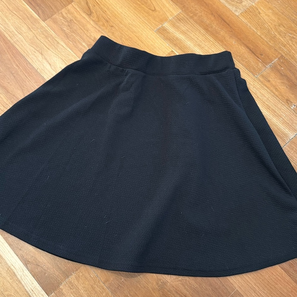 Black flared skirt
